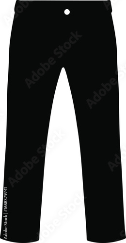 Classic black denim jeans straight leg casual wear vector