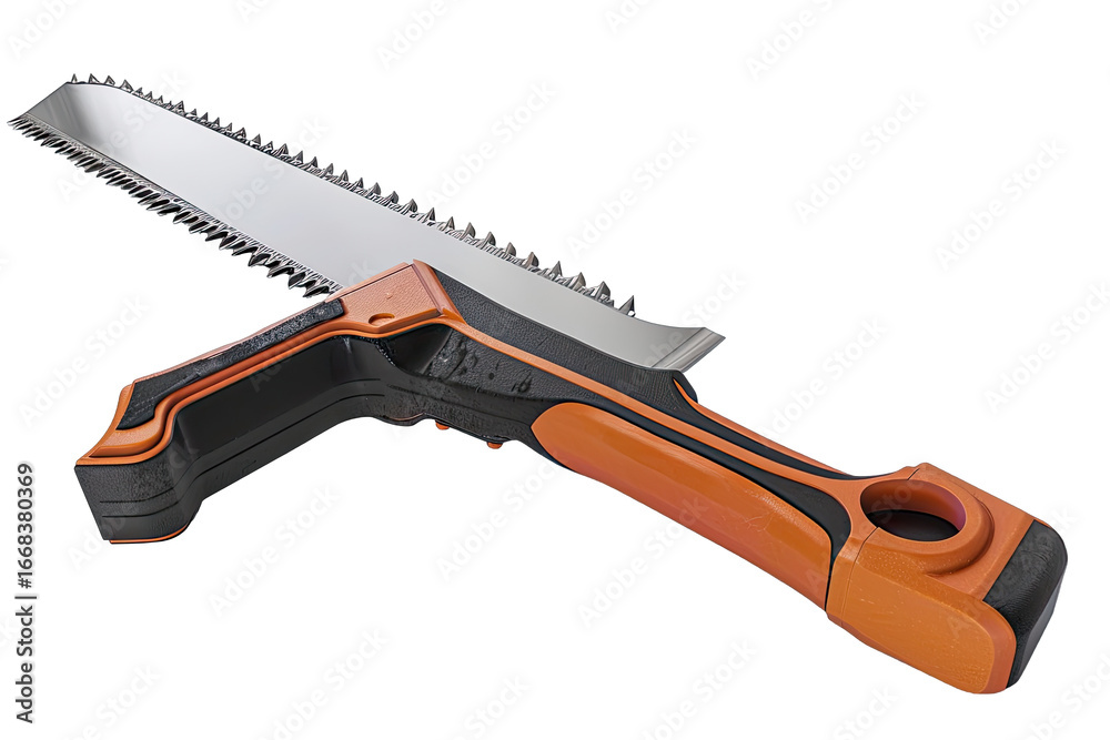Obraz premium Power saw angled, black and orange