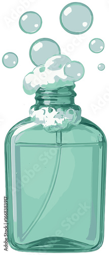 Floating soap bubbles vector: ethereal, transparent, clean, light