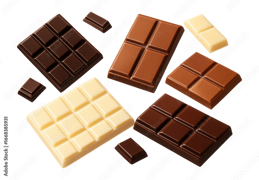 Fototapeta premium Chocolate bars for dessert garnish