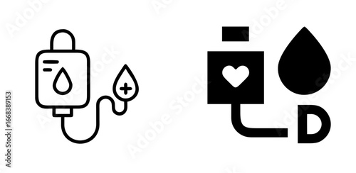 Blood Donation Icon for Charity, Health, Medical, Support, and Volunteer