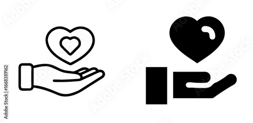 Charity Icon for Donation, Support, Community, Nonprofit, and Humanitarian Work