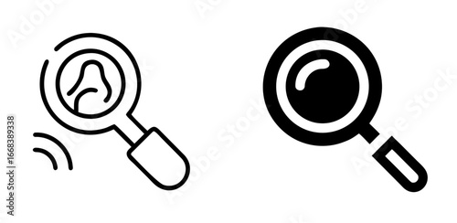 Investigation Icon for Detective, Crime, Research, Law, and Analysis