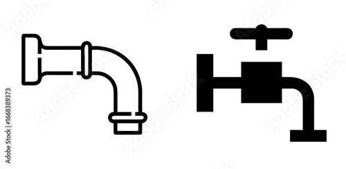 Pipeline Icon for Oil, Gas, Industry, Infrastructure, and Transportation