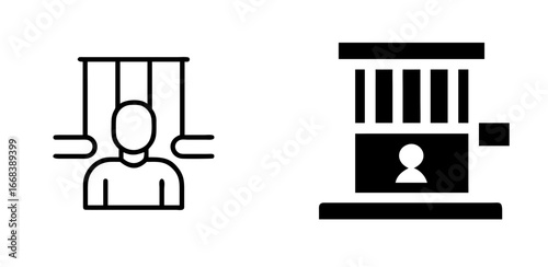 Prison Icon for Security, Jail, Correction, Law, and Incarceration Design