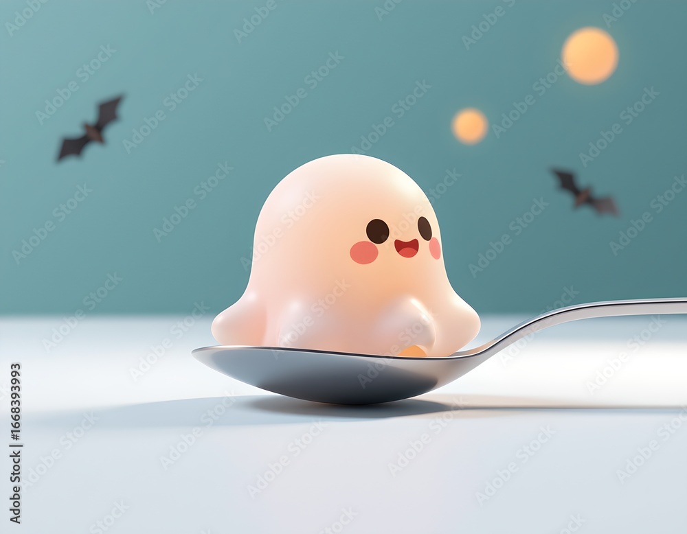 Fototapeta premium Halloween Ghost Cereal Bowl