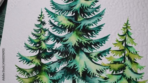 christmas tree in the snow