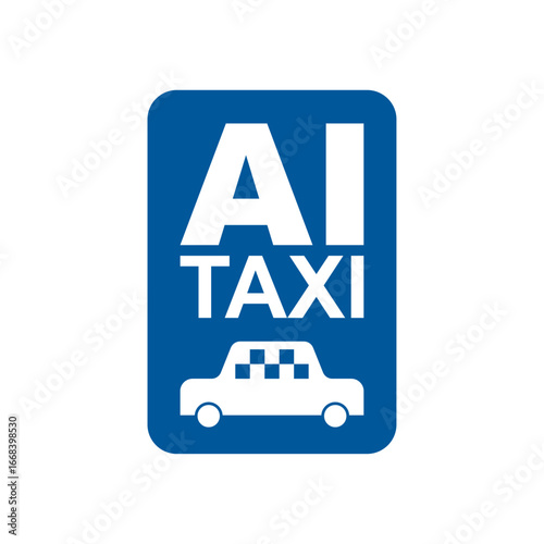 icon of AI Taxi. Illustration about artificial intelligence, autonomous cab services, smart mobility, and modern branding for futuristic transportation concepts.
