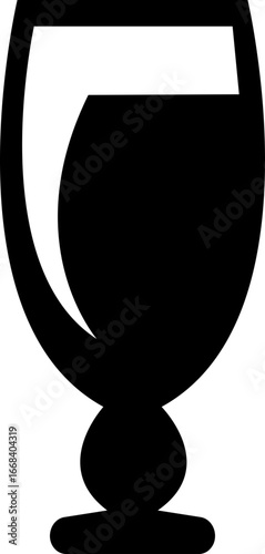 Drinkware icon glass cup mug wine goblet beer collection in flat style, black silhouette group, bar utensil bundle, beverage container pack, drink synonym vector