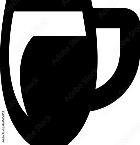 Drinkware icon glass cup mug wine goblet beer collection in flat style, black silhouette group, bar utensil bundle, beverage container pack, drink synonym vector