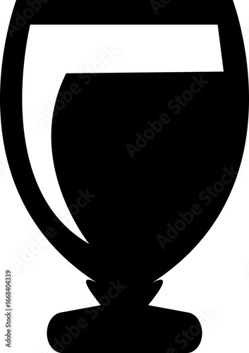 Drinkware icon glass cup mug wine goblet beer collection in flat style, black silhouette group, bar utensil bundle, beverage container pack, drink synonym vector