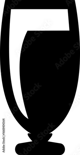 Drinkware icon glass cup mug wine goblet beer collection in flat style, black silhouette group, bar utensil bundle, beverage container pack, drink synonym vector