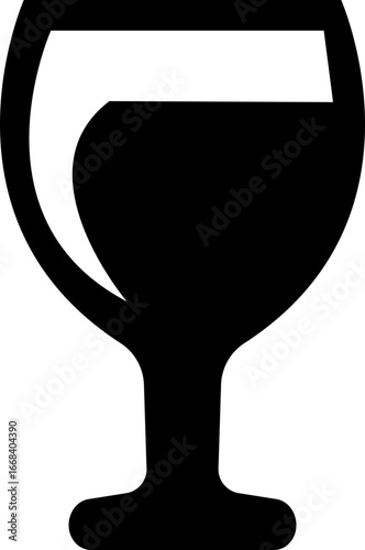 Drinkware icon glass cup mug wine goblet beer collection in flat style, black silhouette group, bar utensil bundle, beverage container pack, drink synonym vector