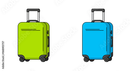 Luggage travel suitcase vacation trip baggage journey adventure wheeled case voyage travelling tourism on transparent background