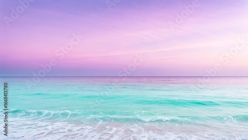 Soft abstract gradient ocean sunset with pastel purple pink and turquoise colors serene ambiance