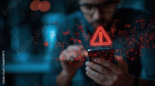 Person holding smartphone with error alert (1)