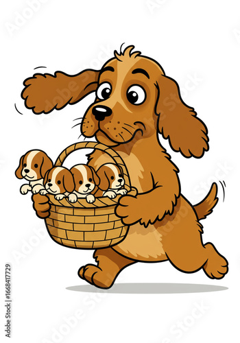 Funny Cartoon Dogs Collection | Vector-Style PNGs on White Background
