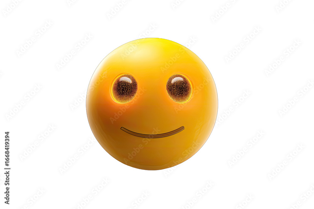 Fototapeta premium Smiling yellow emoticon (1)