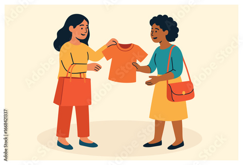 Generosity and sharing vector: heartfelt acts of kindness and giving during holidays
