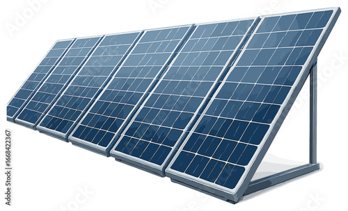 Sleek solar panel array vector: renewable energy, sustainable power, eco-friendly technology