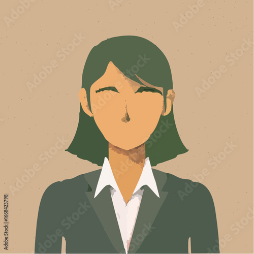 Modern Minimalist Businesswoman Avatar Icon