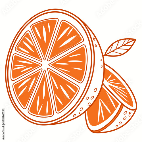 Fresh orange slices for healthy eating