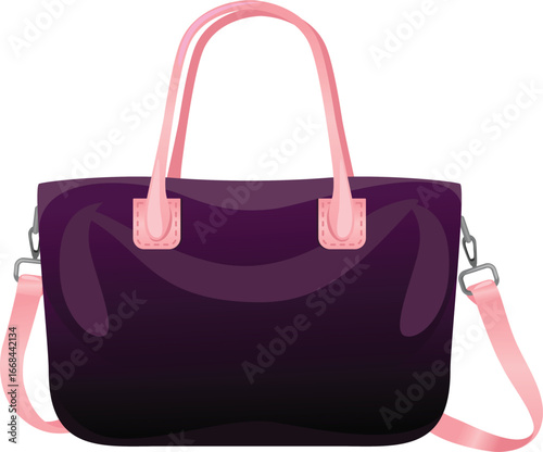 pink bag isolated on white