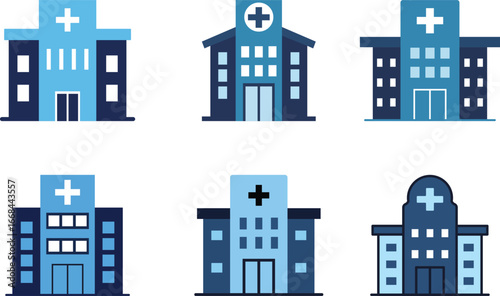 Healthcare and Medical Building Icons Set