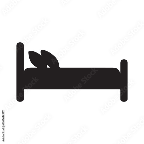 Bed Icon Vector silhouette