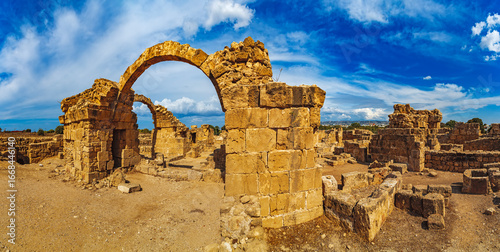 Arches of Saranta Kolones. Archaeological Park of Paphos. Cyprus