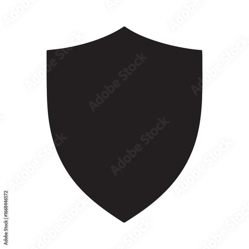 Free Download Blank Shield Icon Vector Silhouette - GFXLoad
