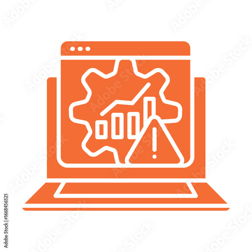 Error prediction system color flat icon for digital and print projects.
