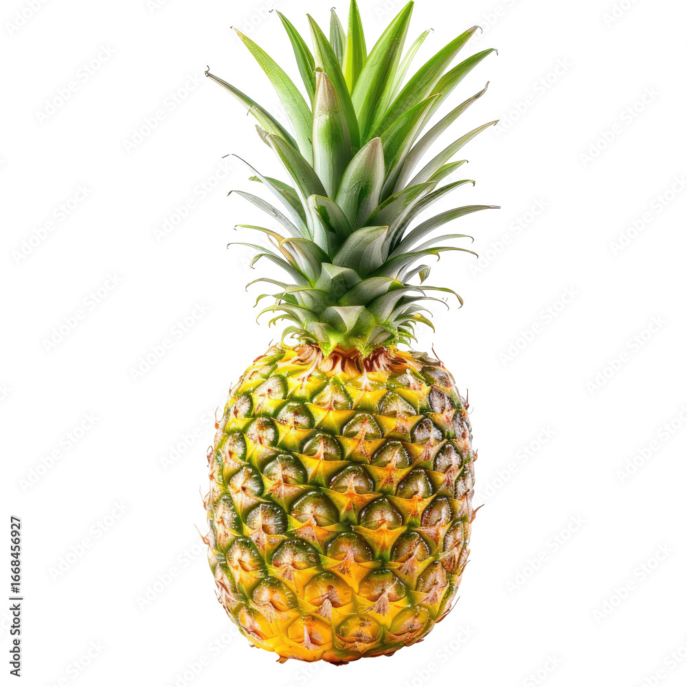 Fototapeta premium Fresh pineapple, vibrant yellow and green