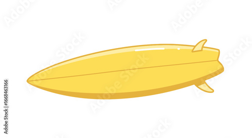 Isolated surfboard surfing summer sport beach vacation travel water recreation ocean wave cartoon illustration on transparent background
