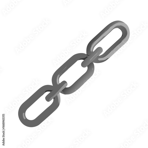 metal chain isolated on white