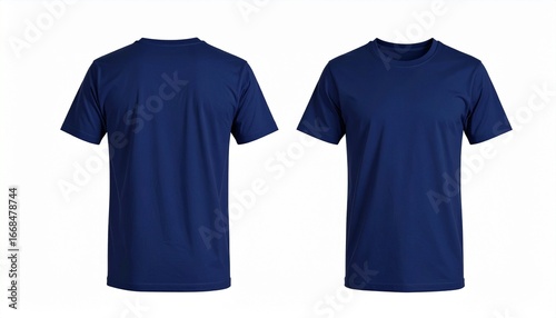 navy blue  t shirt on the white 
