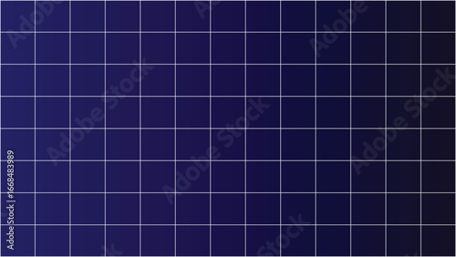 Close up abstract view of a dark blue solar panel surface with a grid pattern of white lines representing photovoltaic cells and energy generation