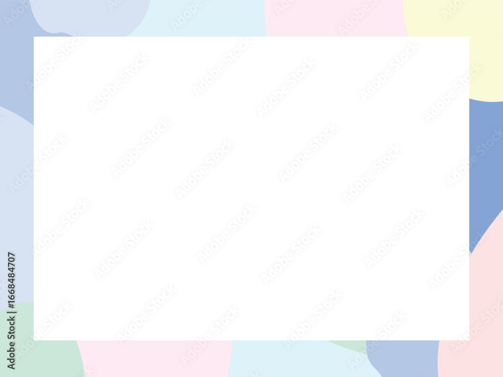Obraz premium 幾何学模様のパステルカラーのフレーム