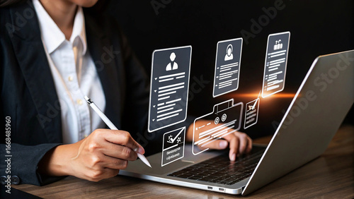 Tableau sur toile Human Resources management Recruitment Employment Headhunting Personnel qualific