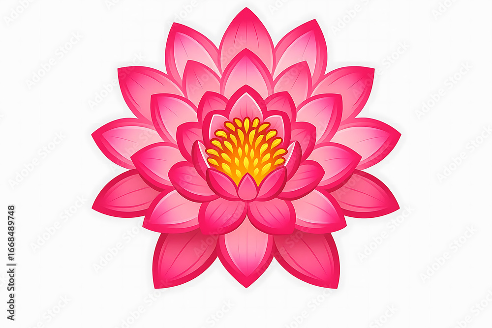 Obraz premium Beautiful pink lotus flower isolated on transparent and white background