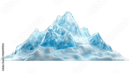 Ice mountain illustration