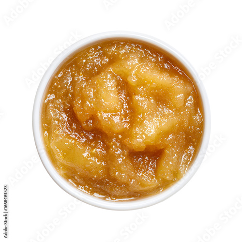Delicious Apple Sauce in White Bowl