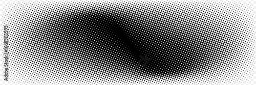 Dotted gradient vector illustration, white and black halftone background, horizontal seamless dotted lines, monochrome dots texture backdrop, retro effect. modern