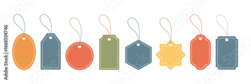 A collection of eight ornate and decorative paper gift tags with versatile design elements for various occasions