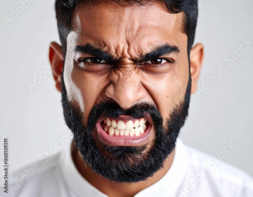 angry man screaming
