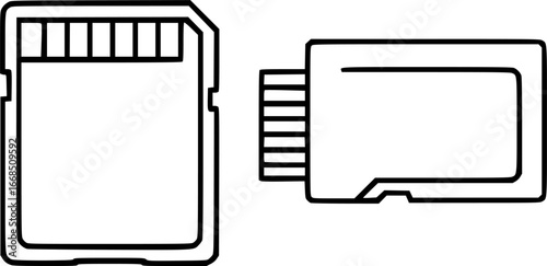 sd card icon silhouette glyph
