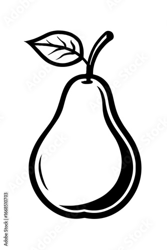 Pear Fruit Illustration - A Healthy and Delicious Symbol for Organic Food and Cooking.