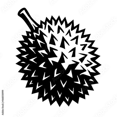 Durian Fruit - A Spiky Tropical Food Illustration