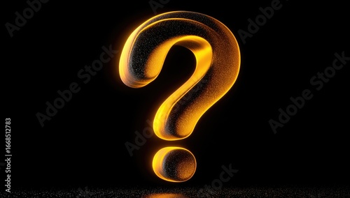 Wallpaper Mural Glowing, golden question mark Torontodigital.ca