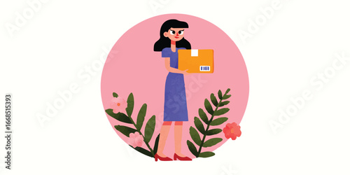 A determined female figure ...